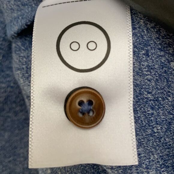 UNTUCKIt Trey French Terry Men's Blue Henley Shirt Long Sleeve Soft Size XXXL - Picture 10 of 10